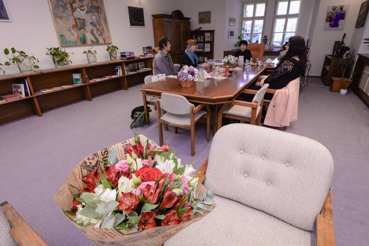 Přijetí na plzeňské radnici (fotografie: M. Pecuch) 251203_Jubileum_Lunakova_3