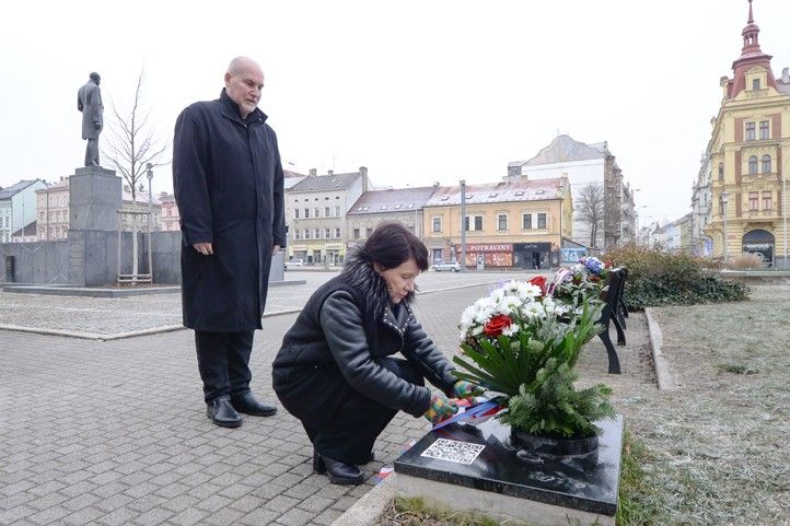 Uctění památky Josefa Hlavatého (fotografie: M. Pecuch) 260120_Pietni_akt_Hlavaty_1