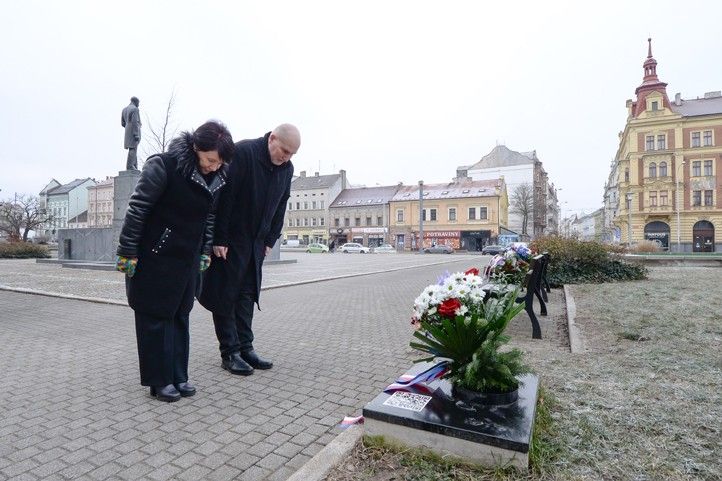 Uctění památky Josefa Hlavatého (fotografie: M. Pecuch) 260120_Pietni_akt_Hlavaty_2