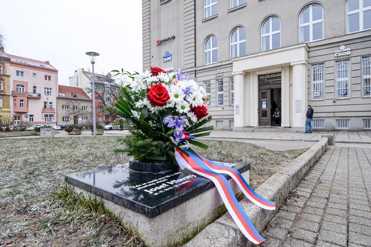 Uctění památky Josefa Hlavatého (fotografie: M. Pecuch) 260120_Pietni_akt_Hlavaty_3