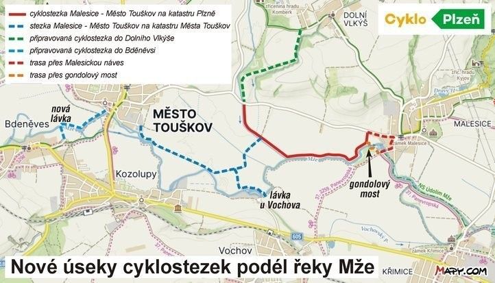 Mapka. Zdroj: město Plzeň 260209_Transborder_Malesice_Mapka